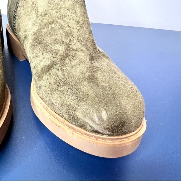 Esprit Saige Sage Green Faux Suede Ankle Boots Booties Size 6.5 - Picture 15 of 16